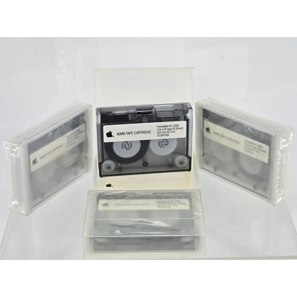 4 Lot Apple 40MB 40SC Tape Backup Cassette - M2640 SCSI Macintosh NOS OEM MO132